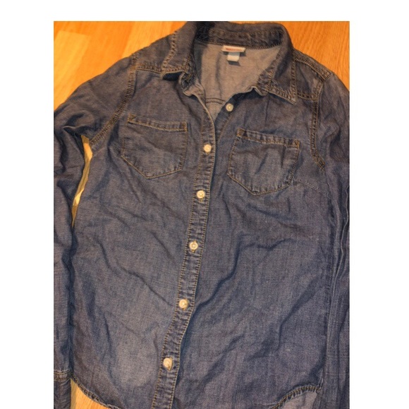 Button down Jean Shirt - Picture 2 of 3